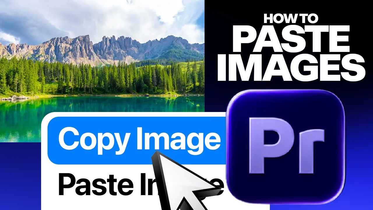 Paste images from clipboard into Premiere Pro tutorial thumbnail
