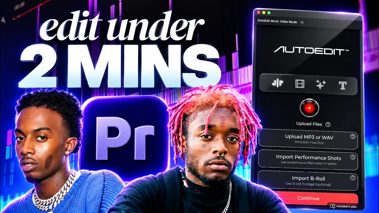 Automatic AI music video editing tutorial thumbnail