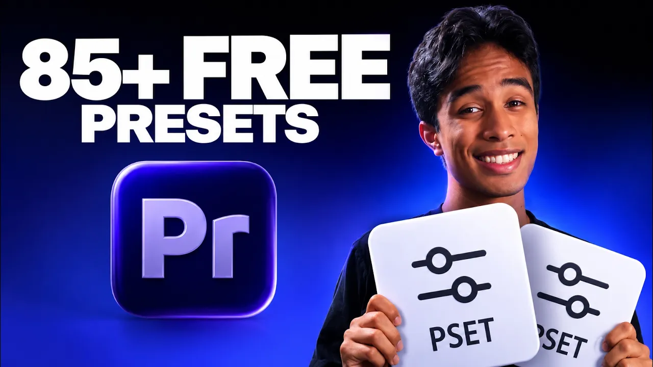 85 free Premiere Pro presets for YouTube editors thumbnail